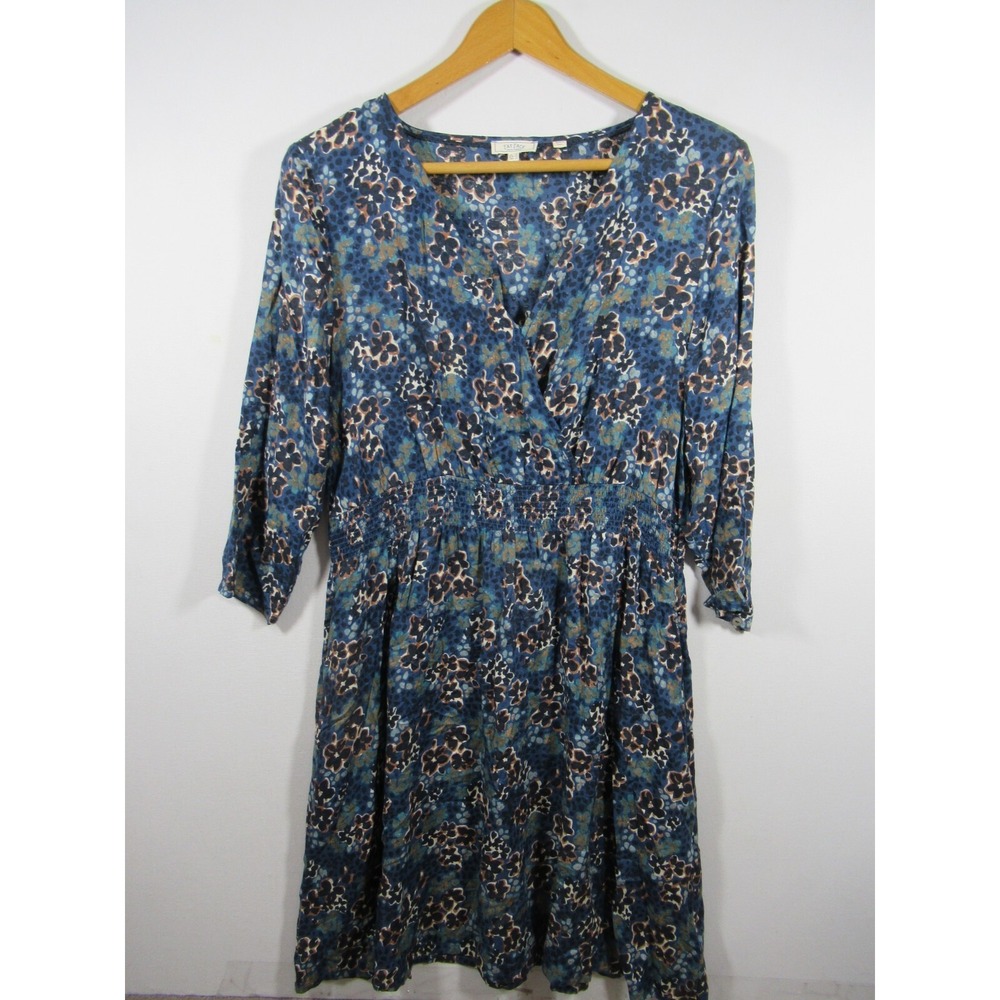 Fat Face Midi Wrap Dress Women US Size 10 Jocelyn Pockets Long Sleeve Floral